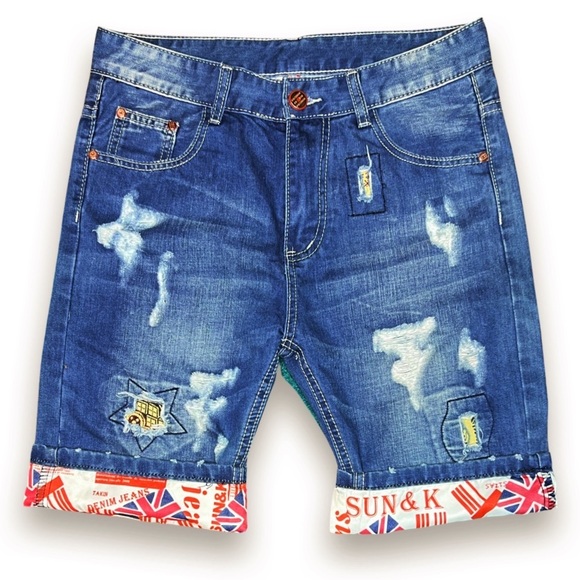 HABITSZM Distressed Denim Shorts - Picture 3 of 9